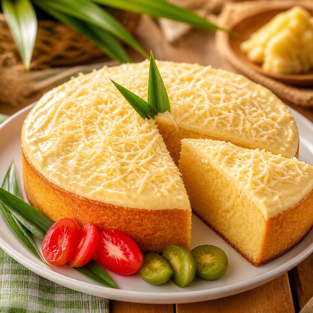 Bolu Tape Keju Te Sate dengan rasa tape lembut dan keju gurih